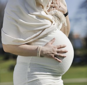 pregnant woman with scarf